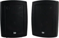Dual Electronics LU63PB 6.5" 3-Way Outdoor/Indoor Speakers  | Black | Pair |New