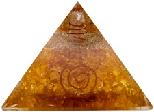 Citrine Orgonite Pyramid - Vibe Products