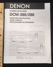 Denon DCM-380/ 280 CD Player Original Owners Manual 20 English Pages dcm280 A16