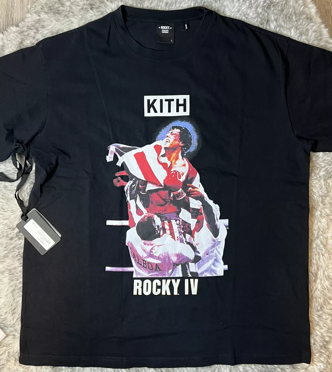 Tシャツ/カットソー(半袖/袖なし)KITH for Rocky IV Vintage Tee Black Mサイズ