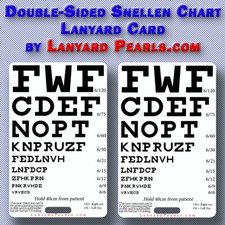 Pocket Snellen Chart - Doubled sided - visual...