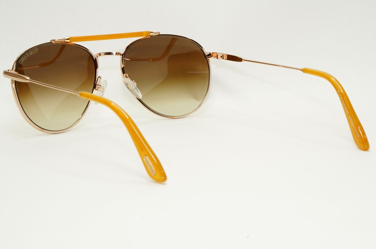Tom Ford Sunglasses Colin Gold Brown Gradient Small Pilot TF 338