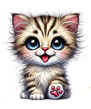 Wall decal sticker crazy cat wall sticker 18x18 cm large
