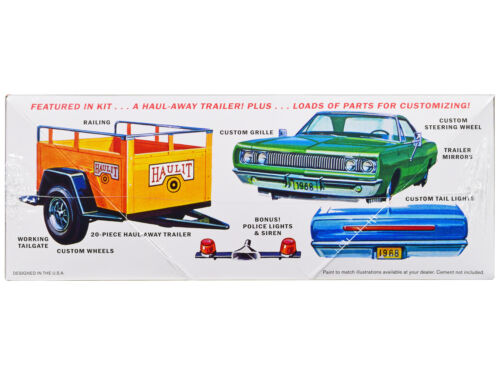 Skill 2 Model Kit 1968 Dodge Coronet Hardtop with Trailer 1/25 Scale Model by MP