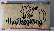 Thanksgiving Decorative Pillow. Dimensions 15 X 9 Inches. 