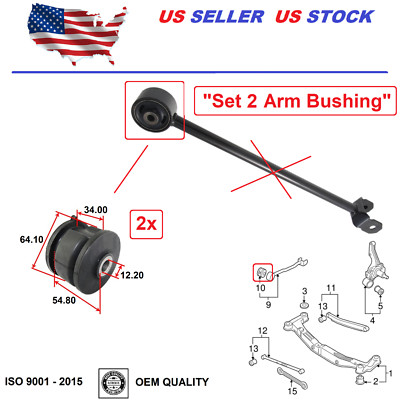 Rear Transverse Rod Bushing For Hyunday TUCSON 05-09 Kia SPORTAGE 05-10 4WD Pair