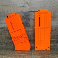 Nerf Orange Magazine Clip Barbwire Zombie / N-Strike Elite Clip Lot of 2