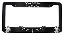 Black Panther "Wakanda Forever" 3D Raised License Plate Frame