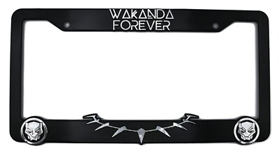 #ad #ad Black Panther quot;Wakanda Foreverquot; 3D Raised License Plate Frame $19.99
