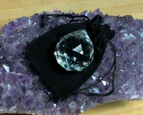 Crystal Prism Ball Globe Rainbow Maker Window Prisms Suncatcher 45mm US Seller! - Picture 2 of 4