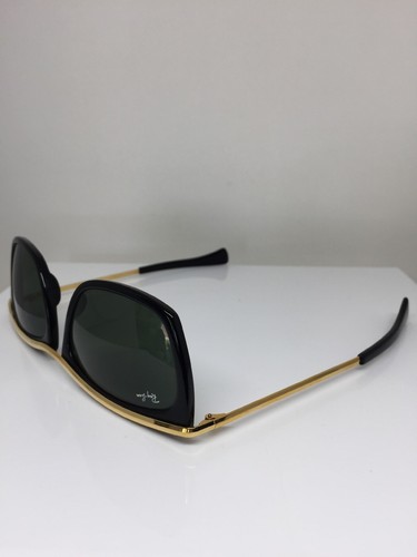 Vintage Bausch & Lomb Ray Ban L1004 VYAR Olympian ll Sunglasses Black Gold G-15 - Picture 8 of 12