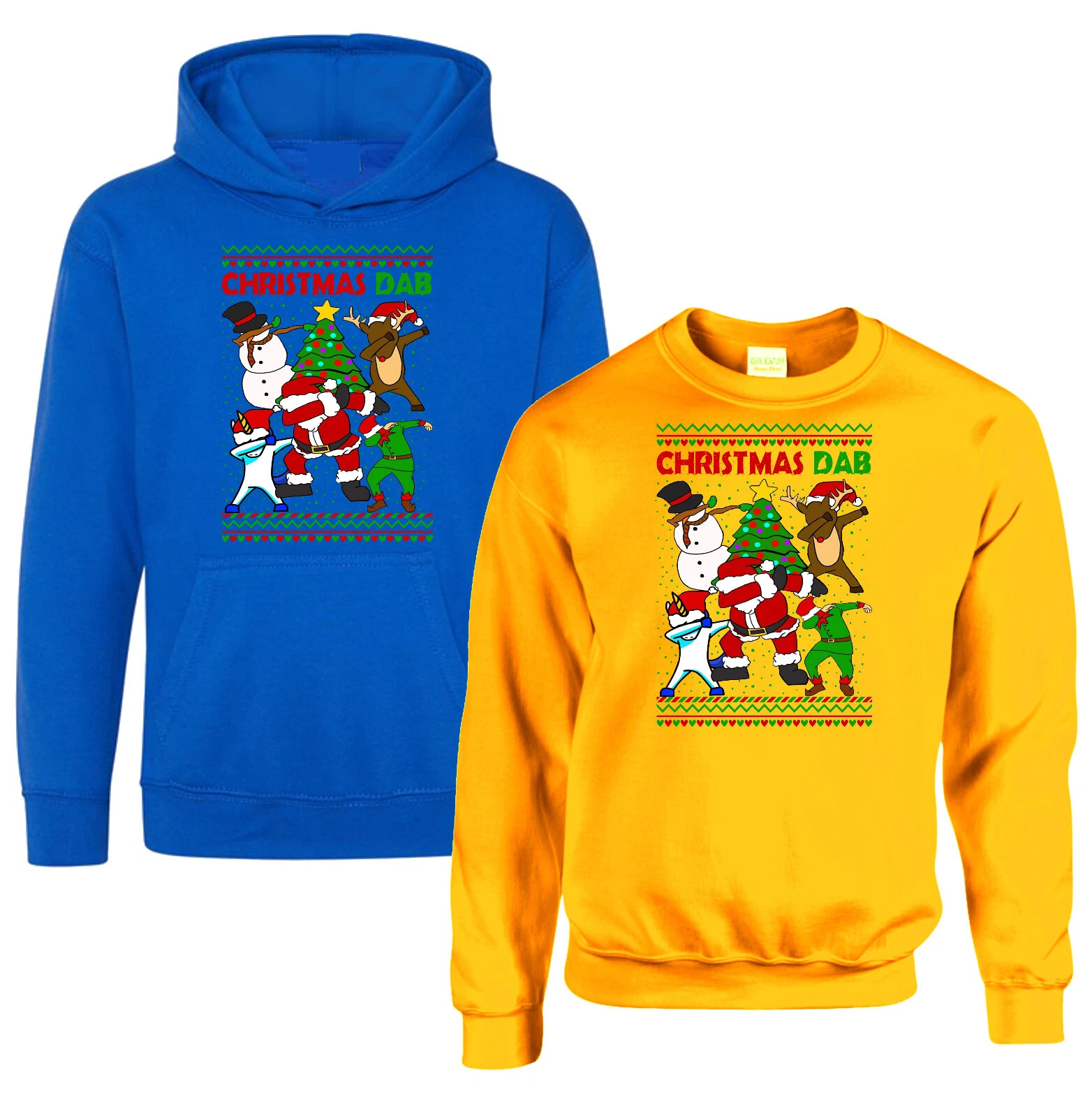 Christmas Dab Hoodie, DABBING Santa Elf Friends Christmas Jumper, Unisex Top
Opens in a new window o