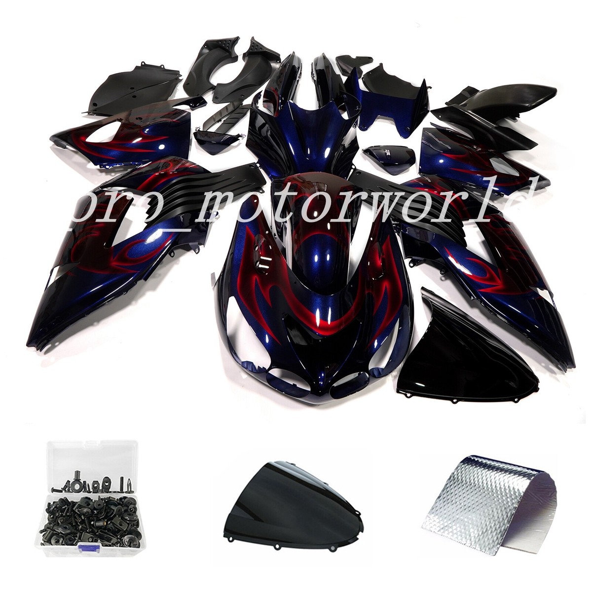 For Kawasaki Ninja ZX14R 06-2011 ZZR1400 Red Frame Fairing Kit