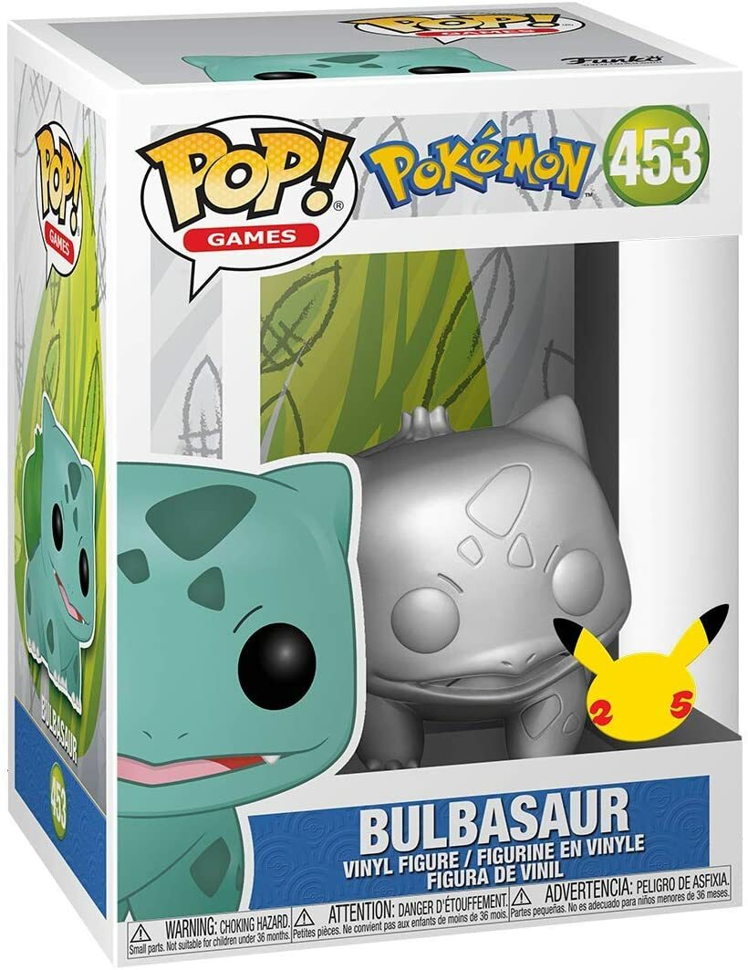 Funko Pop! Juegos: Pokemon S6-Bulbasaur (Plata/Metálico)