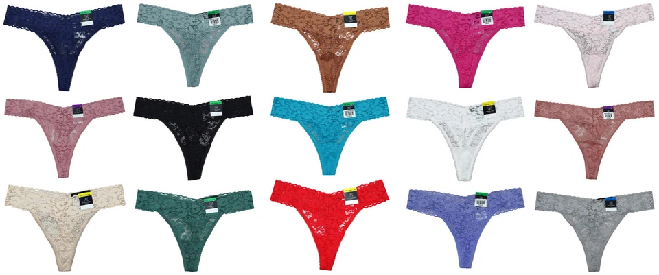 INC International Concepts Floral Encaje Sólido Tanga Panty Mujer Ropa Interior Nuevo con Etiquetas