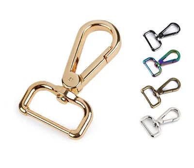 Karabiner 25mm Schwarz Silber Altmessing Regenbogen Gold - 1 Stk. / 5 Stk. / 10 - Bild 1 von 4