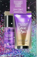 VICTORIA'S SECRET LOVE SPELL TRAVEL SIZE LOTION MIST 2 PIECE GIFT SET