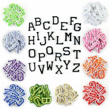 Iron on Sew On Alphabet Clothes Crafts Letter Patches Embroidered Letters Patch