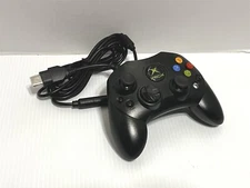 Original Black Xbox Controller S-Type Wired w/Breakaway - Refurbished - New Wire