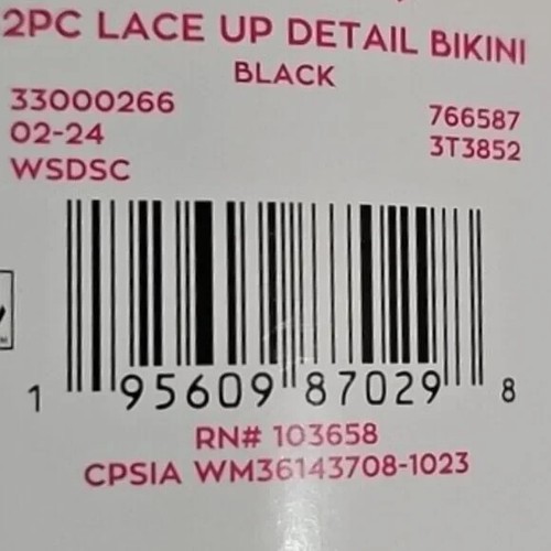 Justice Sport Girl XL 16/18 Bikini Top ONLY Multicolor Crisscross Strap Detail - Picture 9 of 14