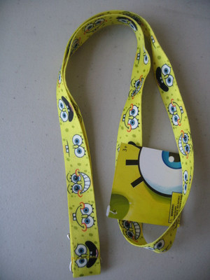 Sponge Bob Square Pants Yellow Lanyard 18'' New Nickelodeon