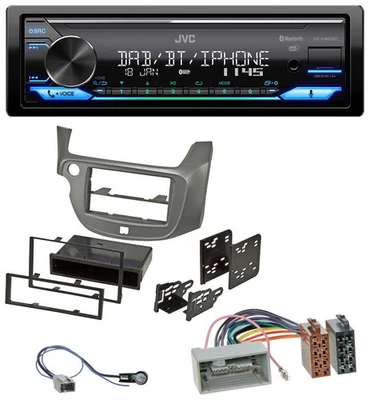 JVC Bluetooth DAB USB MP3 Autoradio für Honda Jazz (ab 2009) - silber - Bild 1 von 4