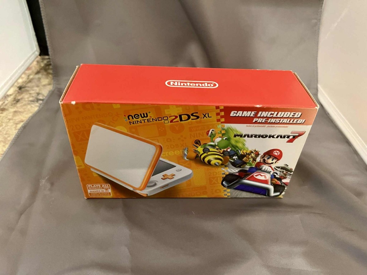 Nintendo 2DS XL Mario Kart Console Bundle Orange/White for
