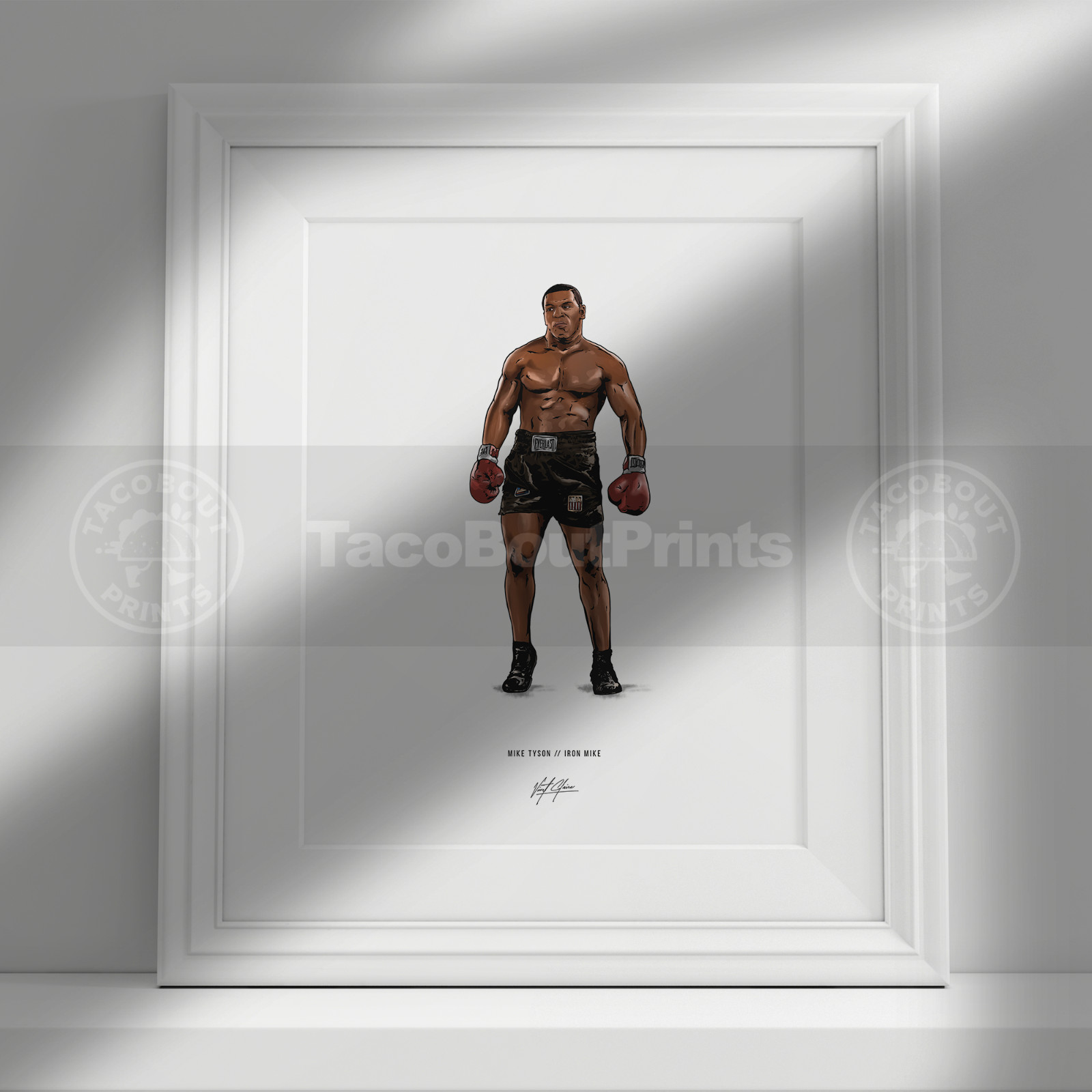 Mike Tyson Poster v2 Boxing Illustration Iron Mike Tyson 8x10 Art Print