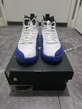AIR JORDAN 12 RETRO ( GS) " WHITE/ BLACK - GAME ROYAL " SIZE 5 NEW