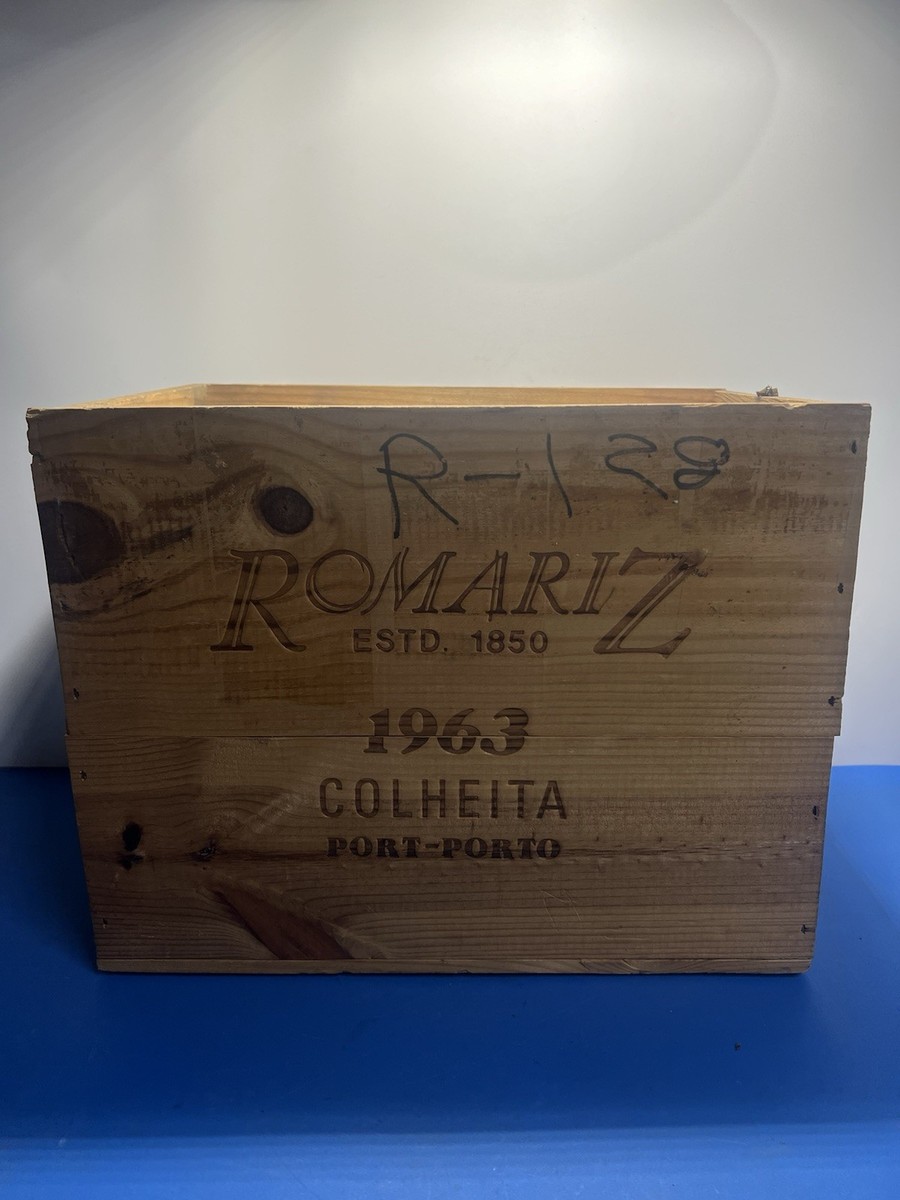 Vintage Romariz Port Wine Wooden Crate 1963 Colheita Porto Box | eBay