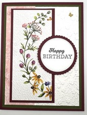 Stampin Up Floral Sentiment Variety Card Kit-Set of 5, DSP, Butterfly, Emboss