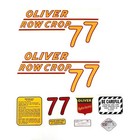 Mylar Decal Set Fits White / Oliver Tractor 77 Row Crop yellow numbers