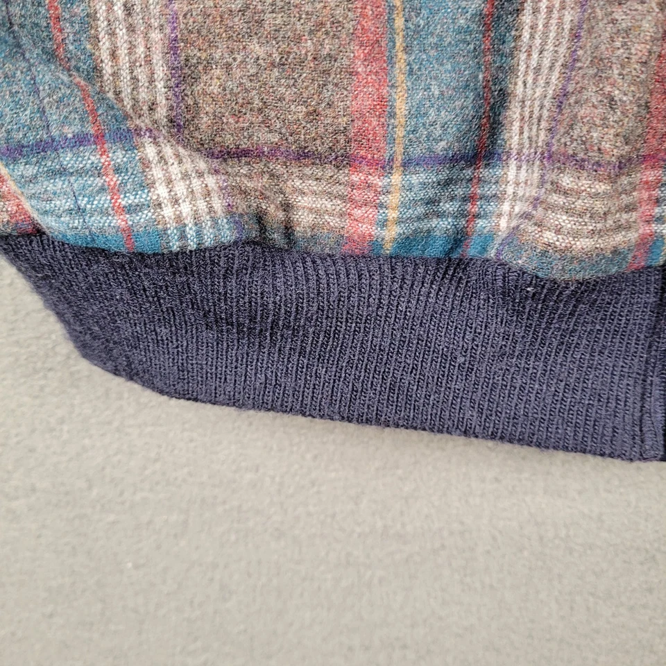 Pendleton Wool Cardigan Mens Large Plaid Vintage USA Button Up Rib Cuff Classic - Image 4 of 4