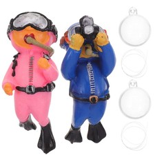 2 Pcs Floating Aquarium Decorations Diver Style Fish Tank Accessories