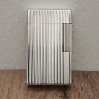 Vintage S.T. DUPONT Silver Plated Lighter - Vertical Lines - NEEDS SERVICE