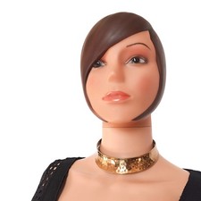 Collier Torque Vintage en Laiton Martelé, Bijou Rigide Statement Années 90-2000