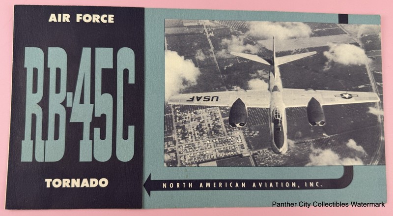 c1950s Manufacturer Brochure North American Aviation USAF RB-45C Tornado Bomber