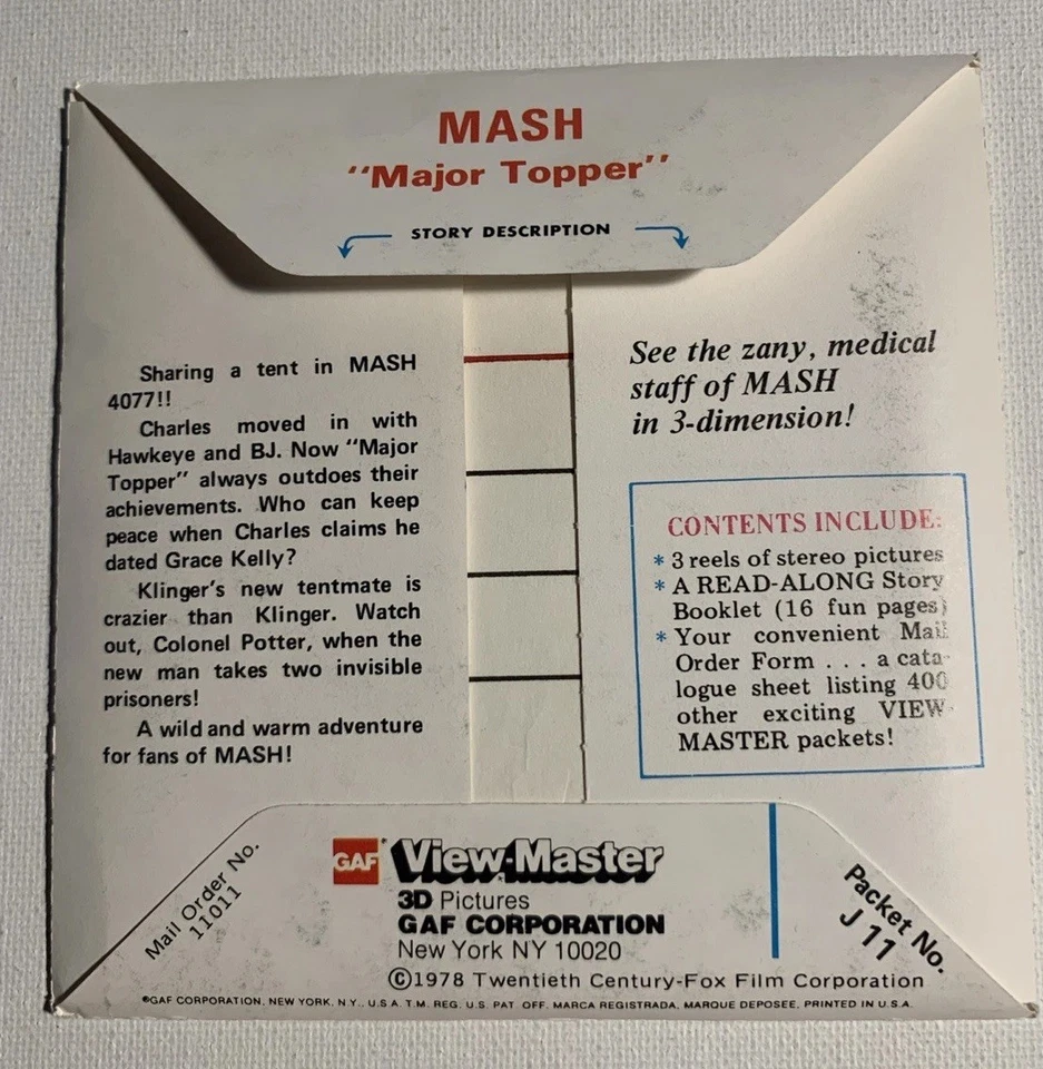 View-Master MASH Showtime 1978 - J11 - 3 Reel Set + Booklet - Image 2 of 4