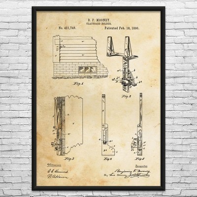 House Siding Patent Wall Art: Handyman Gift, Workshop Art, Contractor Gifts