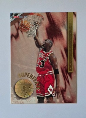 1995/96 Skybox Superfeats #1 HOF Michael Jordan, Chicago Bulls, NM or Better