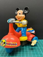 Masudaya Vintage Tin Toy Disney Mickey Mouse Wind-up Tricycle Showa Retro