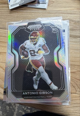#ad 2020 Panini Chronicles Prizm Black Antonio Gibson #PB 18 Silver RC $1.75