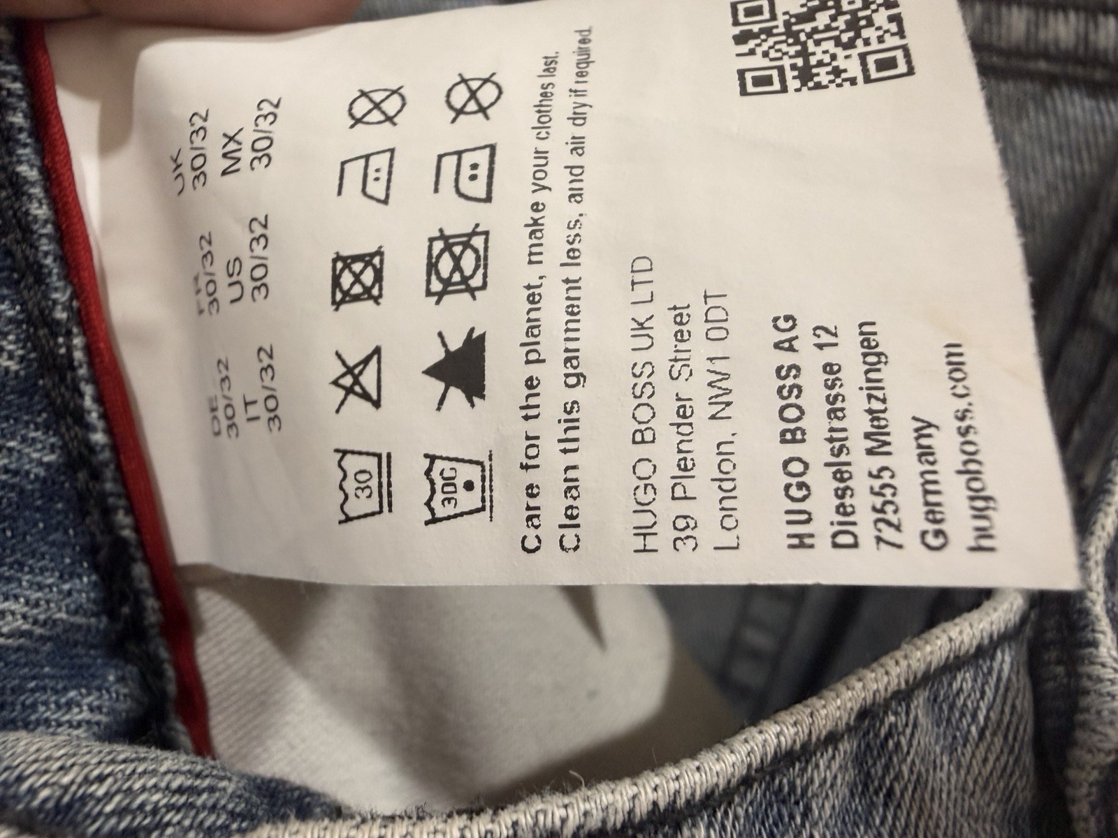 Hugo Boss Men's Blue Denim Jeans Size  30x32. thumbnail 5