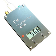 2000m FM Transmitter 500mW Output Power 76 to 108MHz Adjustable Frequency LCD