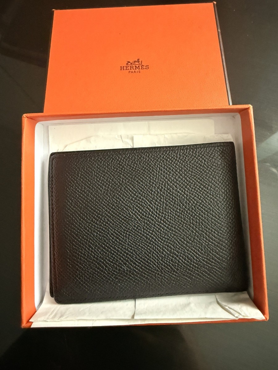 正規品　HERMÈS Wallet Hermès Bearn Wallet Blue Electric Shiny Nilo Croc Palladium