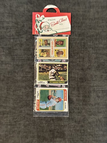 1974 TOPPS XMAS BASEBALL RACK PACK HANK AARON MIKE SCHMIDT MANNY SANGUILLEN