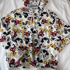 Disney Mickey Mouse All Over Print Hoodie Sweatshirt Large L Pullover Classic