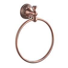 Red Copper Bath Towel Ring, Wall Mounted Black Bathroom Hardware Accessories,...