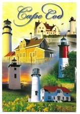 Cape Cod Leuchttürme Massachusetts USA Postk...