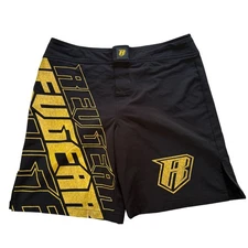 Revgear MMA Combat Training Shorts Mens Large Black & Gold Fight Gear Boxing